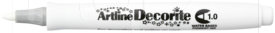 Pennarello Decorite, Marcatore a Punta Media, Tratto mm 1, Vari Colori e Confezioni, bianco