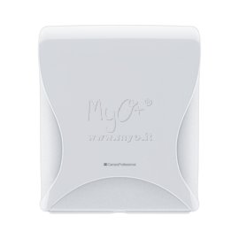 Dispenser per Asciugamani Piegati "M" "V" "Z", in ABS, Colore Bianco Trasparente, bianco trasparente