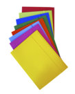 Cartellina 3 Lembi Plastificata, con Elastico, 35 x 25 mm, Vari Colori, 10 Pezzi, assortiti