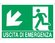 Cartello Alluminio di Emergenza, Uscita di emergenza a sinistra