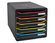 Cassettiera Big box Plus, in Plastica Riciclata, Diversi Colori, nero/arlecchino