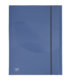 Cartella Osmose a 3 Lembi con Elastico, Elegante Trama Geometrica Brillante sulla Superficie, Dorso cm 0-1, azzurro