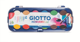 Acquerelli Giotto, in Pastiglie, Colori Assortiti, 12 assortiti