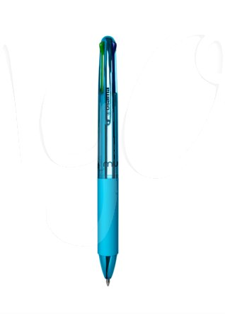 Penna 4 Multisfera, Colori Inchiostro Nero, Rosso,Blu,Verde, Punta Media, Grip in colori assortiti
