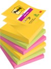 Post-it® Super Sticky Z-Notes, 6 Blocchetti, 76 x 76 mm, Carnival