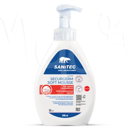 Detergente Antibatterico per Mani in Soffice Mousse, Flacone da ml 600