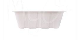 Vaschetta Porta Patatine in Polpa di Canna da Zucchero, Confezione da 125 Pezzi, cm 14,5x9,5x5 (lxpxh)