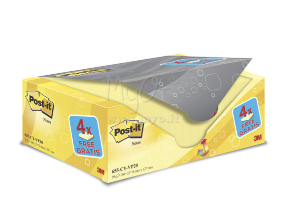 Post-it® Value Pack, 20 Blocchetti, Varie Dimensioni