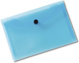 Busta in Plastica Trasparente con Bottone, Riutilizzabile, Disponibili Più Formati e Colore