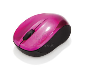 Mouse Ottico Wireless Go Nano, Disponibile in Diversi Colori, rosa intenso