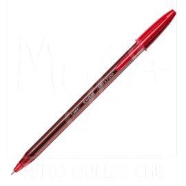 Penna Cristal Exact, a Sfera, Punta Sottile, 0,28 mm, rosso