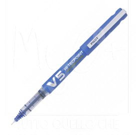 Penna Hi-Tecpoint V5 Begreen, Roller, Punta Extra Fine, + 3 refill, blu