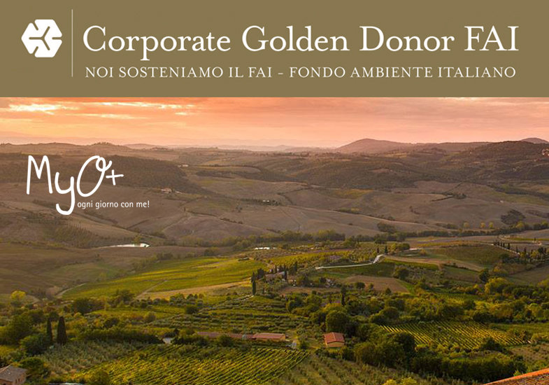 MyO sostiene il FAI, Fondo Ambiente Italiano, attraverso l'adesione al programma Corporate Golden Donor!
