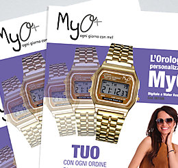 Promozione Orologio Digitale Personalizzato MyO agosto settembre 2017