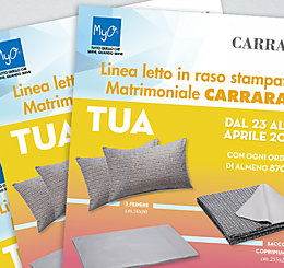 Promozione MyO Completo Letto in Raso stampato Matrimoniale CARRARA! 2019